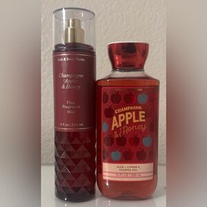 Bath & Body Works Champagne Apple & Honey Body Mist and Body Wash